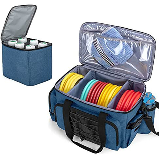 Custom Frisbee Disc Golf Practice Shoulder Bag Fits 25 Discs Holder Crossbody Bag with Insulated Cooler Bag