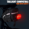 Fashion Custom Expandable Bicycle Strap-On Saddle Bag 3M Reflective Taillight hanger Bike Seat Bag