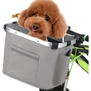  Multi-Purpose Bike Storage Bag for Pet Shopping Picnic Small Dog Cat Carrier Bicycle Handlebar Front Basket 