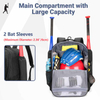 Custom Sports Backpack Outdoor Training Softball Bag Baseball Bat Bag Baseball Backpack with Shoes Compartment
