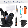 2025 New Fashion Waterproof Fishing Tackle Storage Bag Fishing Backpack Sling Bag with Rod Gear Holder