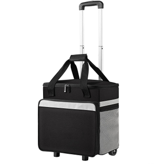 Soft Leakproof Insulated Cooler Bag with Wheels for Beach Summer Collapsible Trolley Cooler Cart 