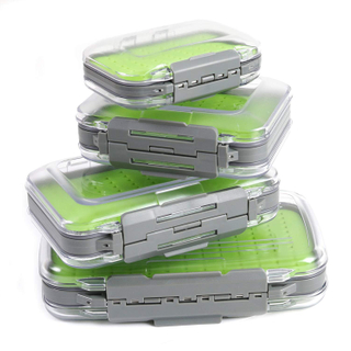 2025 Hot Sale Double Sided Waterproof Transparent Lid Fly Storage Box Fly Fishing Lure Box with Easy Grip Foam