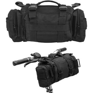 Fashion OEM Water Resistant Bicycle Cycling Pack Multi-purpose Waist Bag 900D Oxford Molle Bike Handlebar Bag
