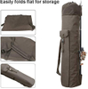 Durable Canvas Fishing Rod & Reel Organizer Bag Travel Carry Case Bag- Holds 5 Poles & Tackle