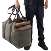 Sturdy Log Carrying Bag Fireplace Stove Accessories Bag for Camping BBQ Waxed Canvas Firewood Logs Holder