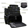  Factory Price Large Storage Fishing Tackle Backpack 2 Fishing Rod Holders with 4 Tackle Boxes