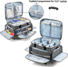 Custom Rolling Medical Gear Luggage Bag with Detachable Trolley and Removable Dividers Nurse Rolling Bag Gray