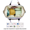 2021 New Design Mommy Nappy Crib with Diaper Pad Stroller Straps Insulated Pocket 3 in 1 Rainbow Diaper Backpack Bag