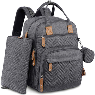 The Latest Waterproof Mother Diaper Nappy Bag with Diaper Pouch Washable Changing Pad Mommy Travel Backpack