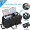 Wholesale Large Sports Duffel Bag Retractable Handle Extends 3 Ball Roller Bowling Bag with Lockable Button