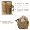 Drawstring Molle Water Bottle Holder with Mesh Bottom for Outdoor Sports Tactical Hydration Carrier Bag