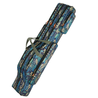 Three Layers Folding Fishing Pole Storage Bags Portable Gear Rods Reel Tackle Tool Fishing Rod Bag