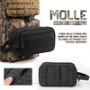 OEM ODM Custom Waterproof Tactical Toiletry Bag Hygiene Bag Gym Molle Pouch with 3 Elastic Loops