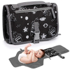 Stylish OEM Large Portable Changing Pad with Foam Head Pillow and Extra Pockets Baby Diaper Changing Mat