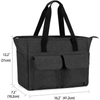 Portable Medical Equipment Supplies Nursing Tote Bag for Work with Padded Laptop Sleeve Black Nurse Bag