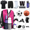 Custom Logo Ripstop Large Capacity Pink Bag Sport Equipment Bags Sports Backpack Soccer Backpack with Shoes Compartment