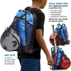 High Quanlity Sports Basketball Backpack With Ball Compartment Spacious Shoe Storage Bag