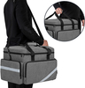 Custom Rolling Medical Gear Luggage Bag with Detachable Trolley and Removable Dividers Nurse Rolling Bag Gray