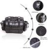 Fishing Tackle Bag with Rod Holder Water-Resistant Waist Fishing Bag Fishing Gear Bag for Outdoor