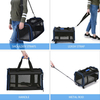 Pet Wheels Rolling Carrier Removable Wheeled Travel Carrier for Pets up to 20 lbs with Extendable Handle & Detachable Fleece