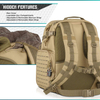 Laser Cut Style MOLLE Tactical Range Bag Backpack with Built-In Weather Resistant Rain Cover