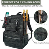 Resistant Tackle Bag with Waterproof Bottom for Storage Gear Pole Lures Pliers Fishing Tackle Backpack