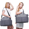 Stylish Ease of Use Diaper Bag Tote Satchel Diaper Messenger for Mom and Girls in Grey with Large Storage Pockets