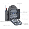 Wholesale Picnic Backpack for 4 Person with Insulated Soft Cooler Compartment