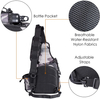 Fishing Tackle Storage Bag Outdoor Shoulder Backpac Fishing Gear Bag Cross Body Sling Bag with Rod Holder