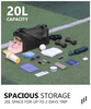 20L Medium Sturdy Tote Bag Yoga Accessory Bag Sports Gym Bag for Plane with Shoes Compartment
