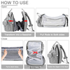 Custom Logo Portable 3 In 1 Baby Changing Bag with Washable Baby Travel Bed Diaper Pad Bag