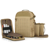 Laser Cut Style MOLLE Tactical Range Bag Backpack with Built-In Weather Resistant Rain Cover