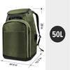 Custom 50L Ski Boot Bag Large Capacity Ski Snowboard Boots Travel Backpack with Helmet Accessories Compartment