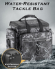 Fishing Tackle Bag Water Resistant Fishing Gear Storage Bag with Rod Holder for Freshwater And Saltwater