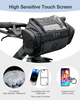 Custom Hot Selling Large Reflective Bicycle Front Storage Pouch Water Resistant Handle Shoulder Bike Handlebar Bag