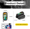 Fashion Hot Selling Large Capacity Bike Handlebar Front Bag Touchable Phone Holder Waterproof Bicycle Frame Front Tube Bag