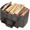 Sturdy Log Carrying Bag Fireplace Stove Accessories Bag for Camping BBQ Waxed Canvas Firewood Logs Holder