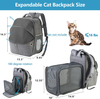 ODM OEM Wholesale Durable Scratch-proof Mesh Pet Backpack Carrier Expandable Cat Backpack