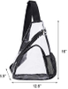 Stadium Approved Clear Shoulder Crossbody Backpack Clear PVC Sling Bag