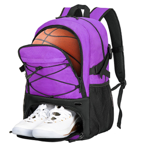 Custom Logo Large Capacity Basketball Backpack Soccer Bag Basketball Backpack with Shoe Compartment