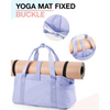 34L Waterproof Travel Tote Bag Workout Dance Gym Bag Yoga Mat Carry on Duffel Bag with Trolley Sleeve