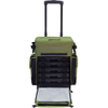 New Design Outdoors Rolling Tackle Box Waterproof Trolley Fishing Tool Bag Fishing Backpack with 4 Rod Holders