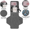 Stylish OEM Large Portable Changing Pad with Foam Head Pillow and Extra Pockets Baby Diaper Changing Mat