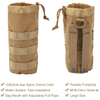 Drawstring Molle Water Bottle Holder with Mesh Bottom for Outdoor Sports Tactical Hydration Carrier Bag