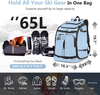 Custom Logo Large Capacity Water-Resistant Skiing Snowboarding Travel Ski Backpack bag Snowboard Boot Bag Ski Boot Bag