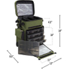 New Design Outdoors Rolling Tackle Box Waterproof Trolley Fishing Tool Bag Fishing Backpack with 4 Rod Holders