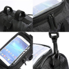Outdoor Customized Waterproof Bicycle Front Storage Bag Mountain Bike Handlebar Bag with Removable Shoulder Strap