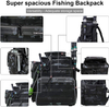  Factory Price Large Storage Fishing Tackle Backpack 2 Fishing Rod Holders with 4 Tackle Boxes