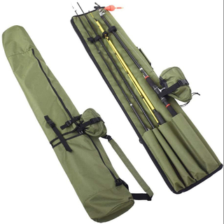 Outdoor Fishing Tool Bag Folding Oxford Fishing Reel Organizer Pole Storage Bag Fishing Rod Carry Bag